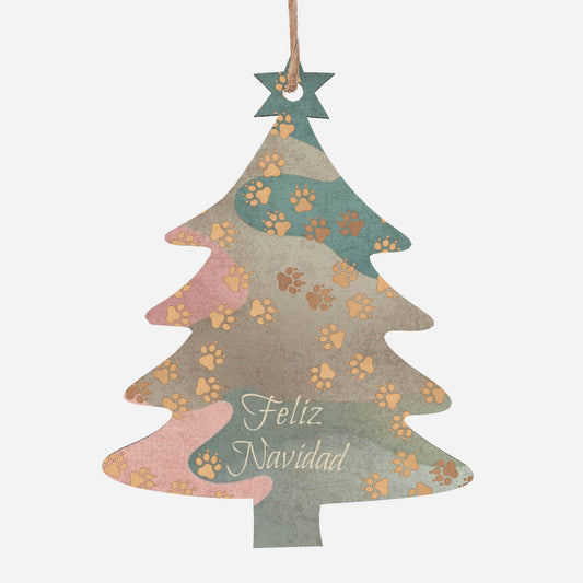 MossBlend Wooden Christmas Tree Hanging Ornament