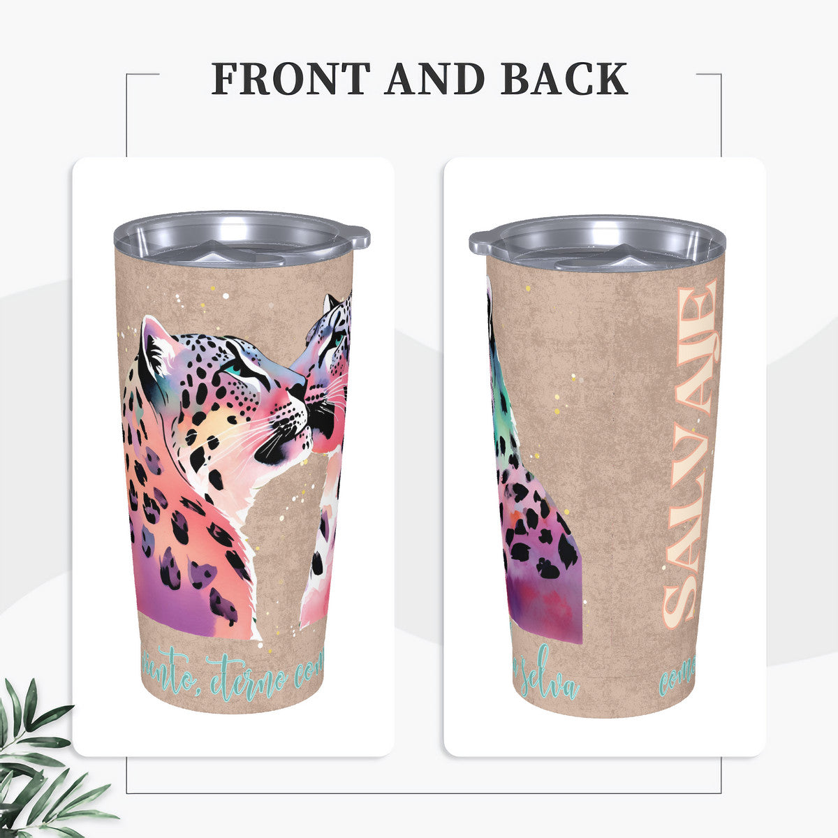 Salvaje Snowleopard Lid Cup 20oz
