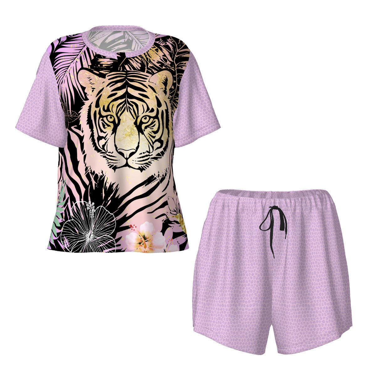 Jungle Jewel  Summer Round Neck Pajamas
