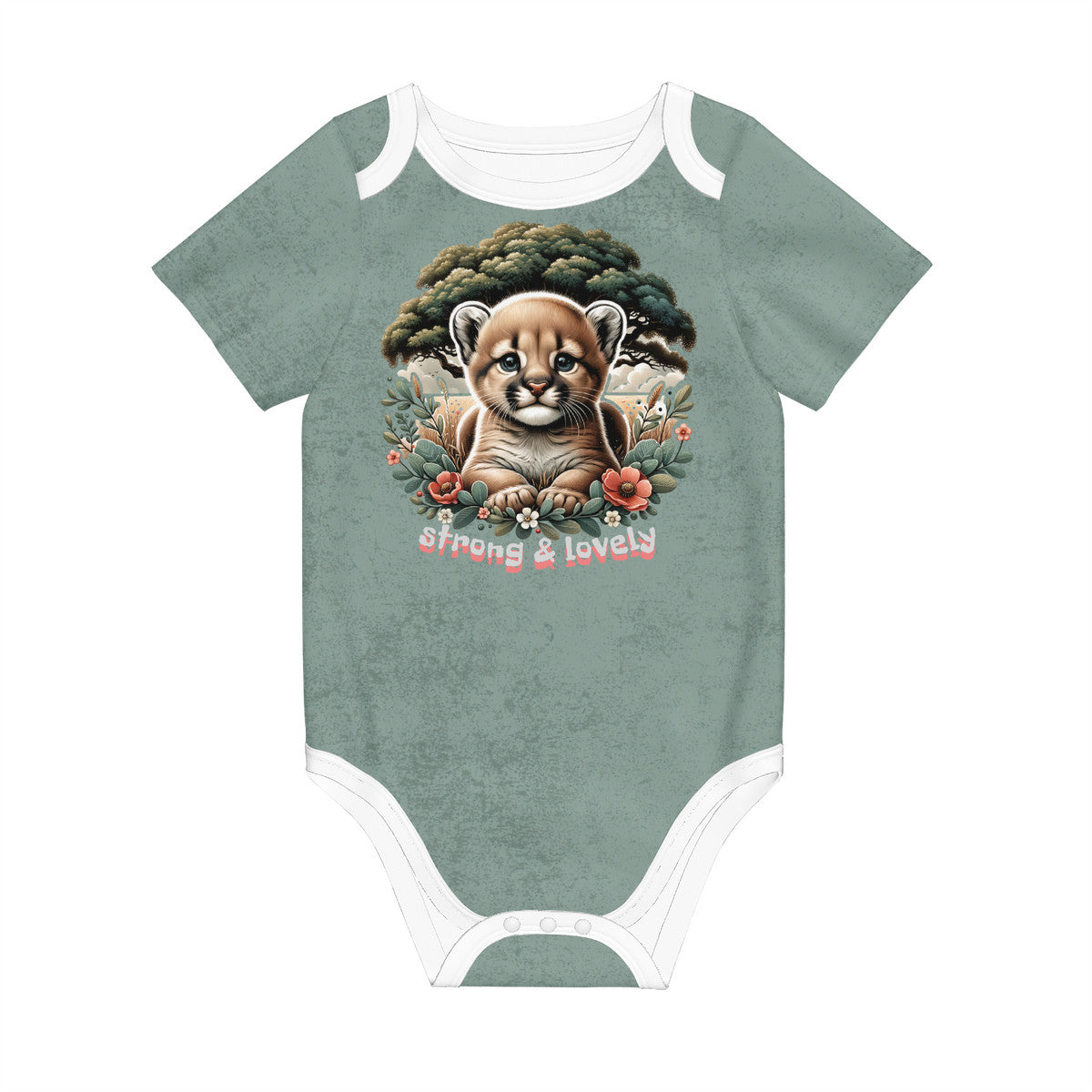 Puma Strong & Lovely Short Sleeve Baby One-Piece