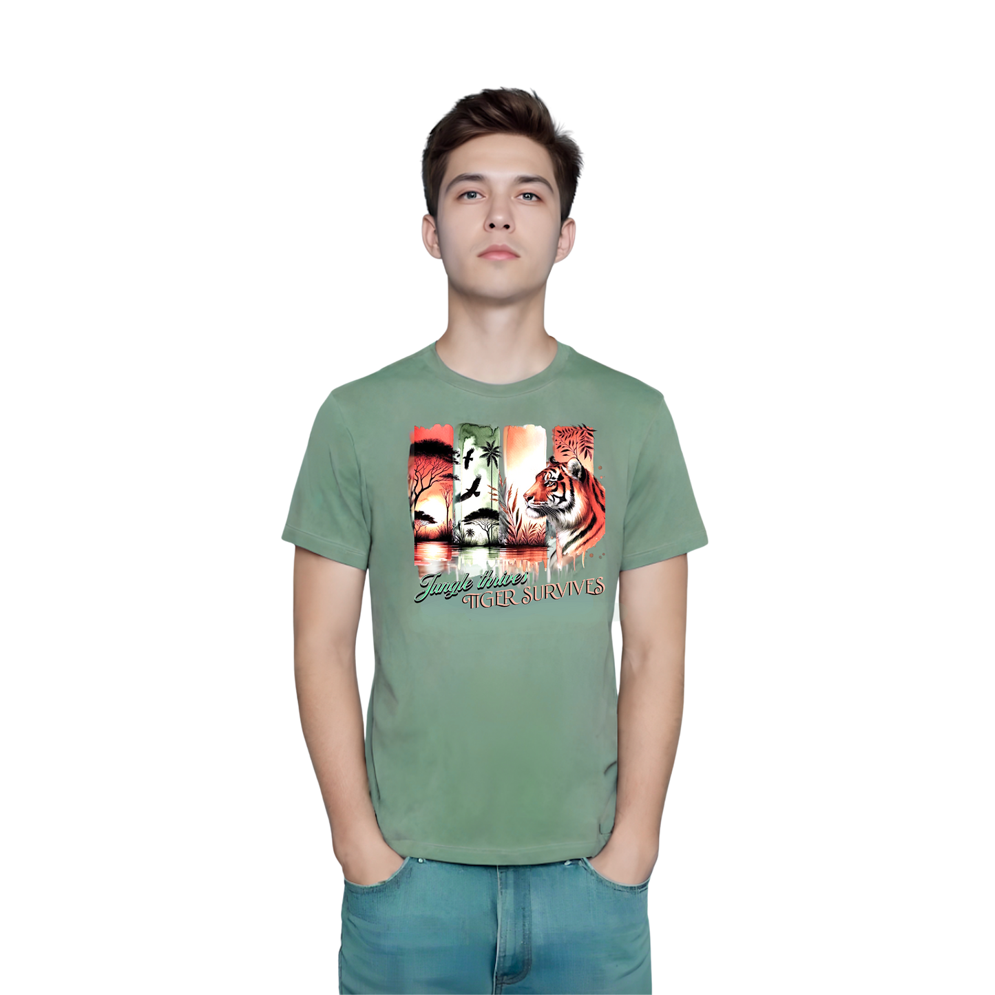 Tiger Survives T Shirt🌿🐅