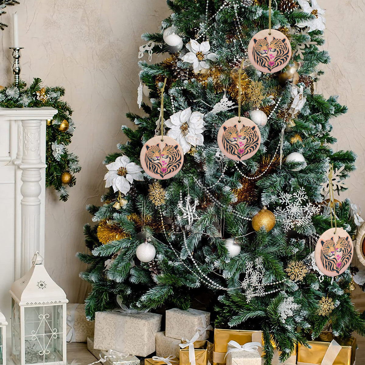 Tiguar LOVE Ceramic Christmas Round pendant