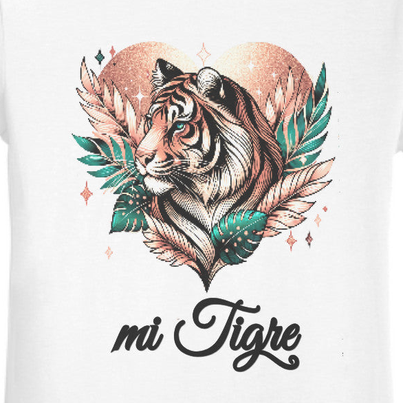 mi Tigre Pixel Heart Women's Basic T-Shirt