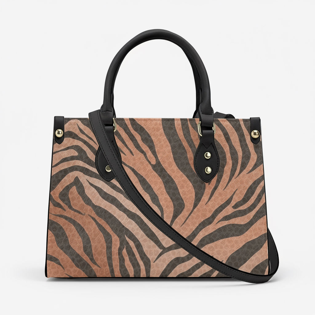 Tiger Stripes & Dots Luxury Tote - Black