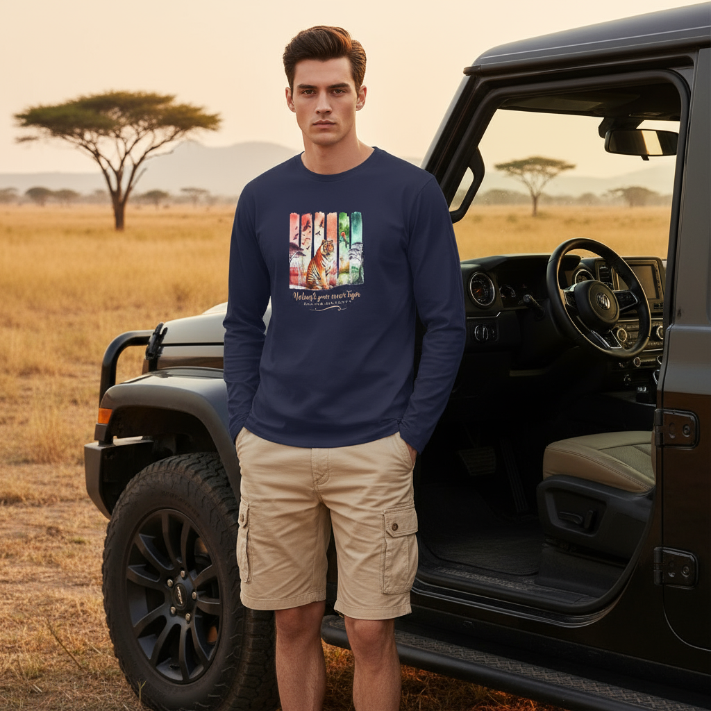 Tigers Majesty Men's Long Sleeve T-Shirts👑🐅