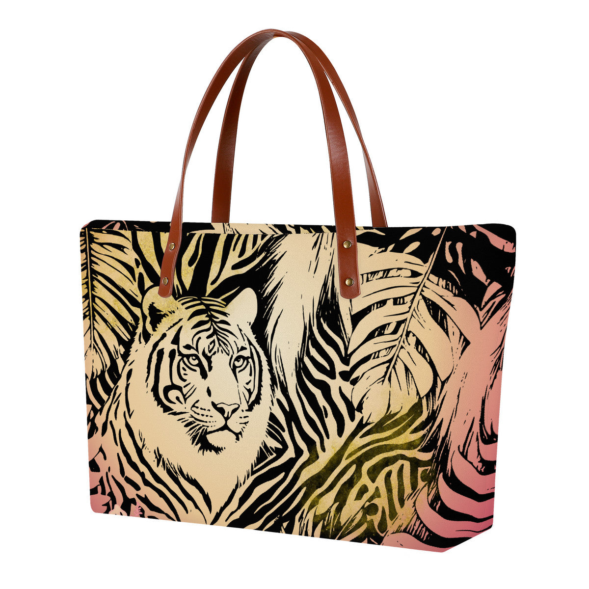 Tigers Secret Garden Cloth Tote Bag