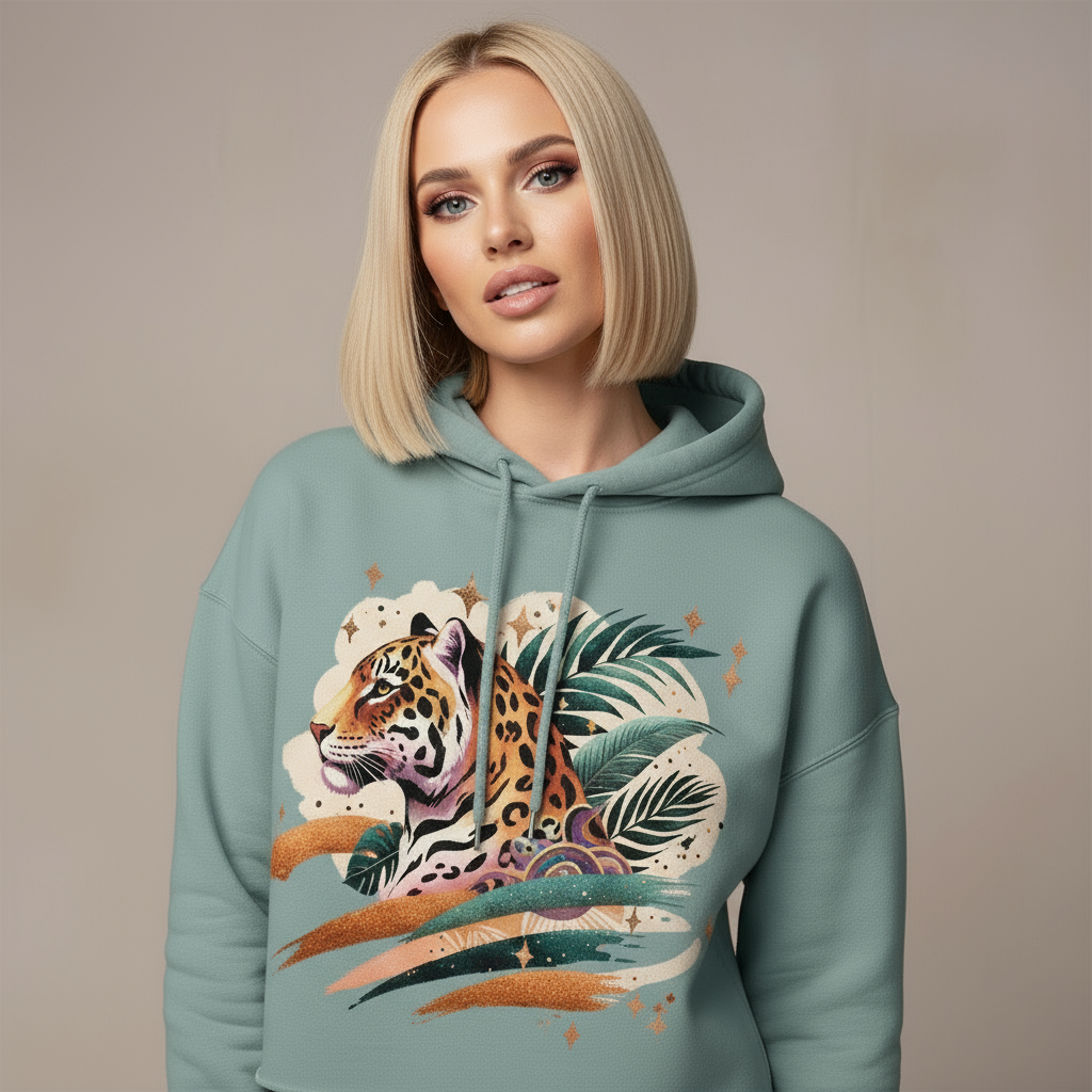 Jungle Chic Cropped Hoodie