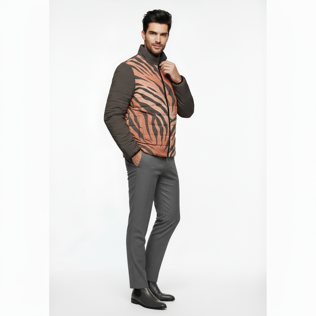 Tiger Stripes Shield Puffer Jacket❄️🐅