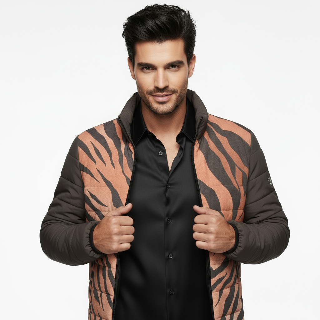 Tiger Stripes Shield Puffer Jacket❄️🐅