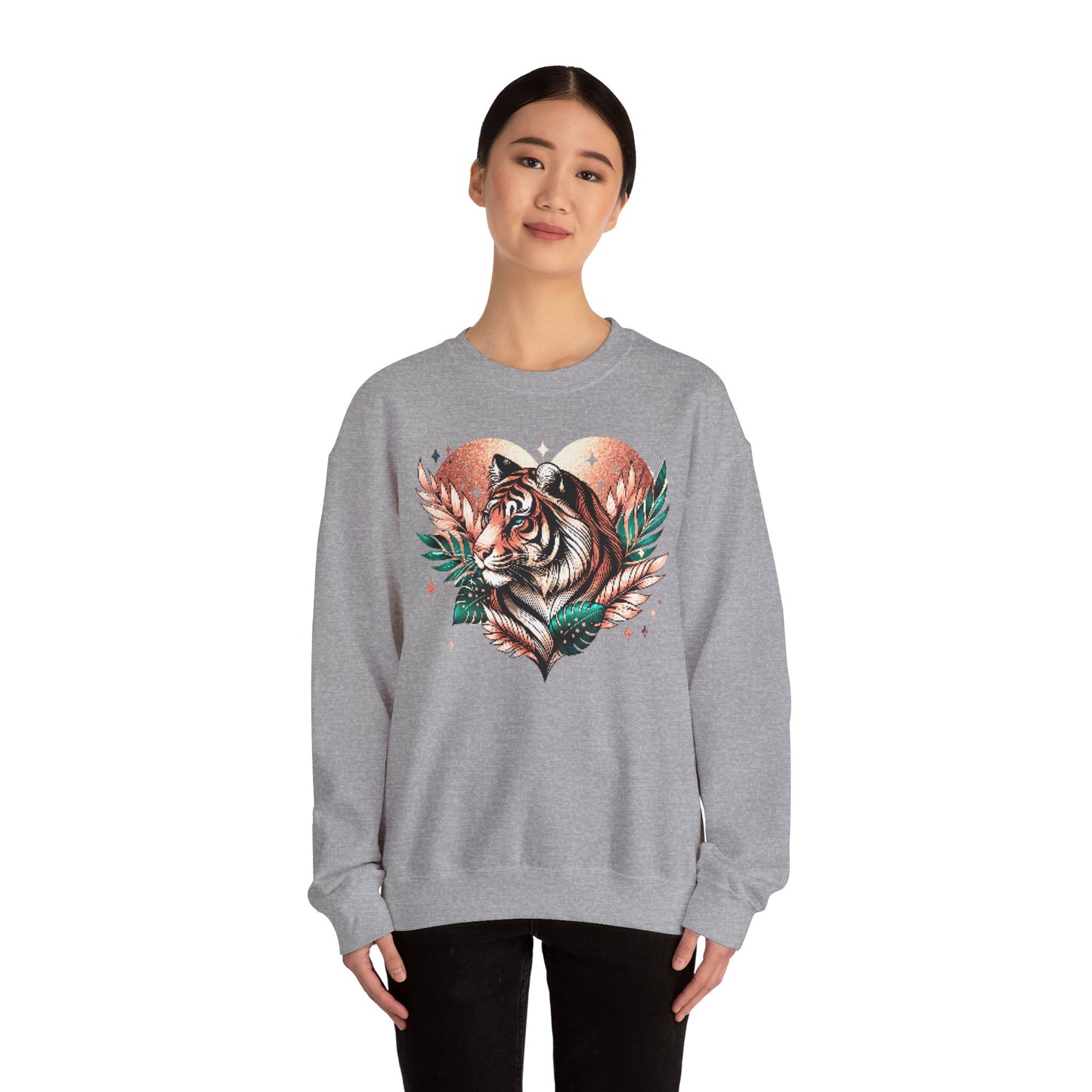Tiger Pixel Heart Sweatshirt
