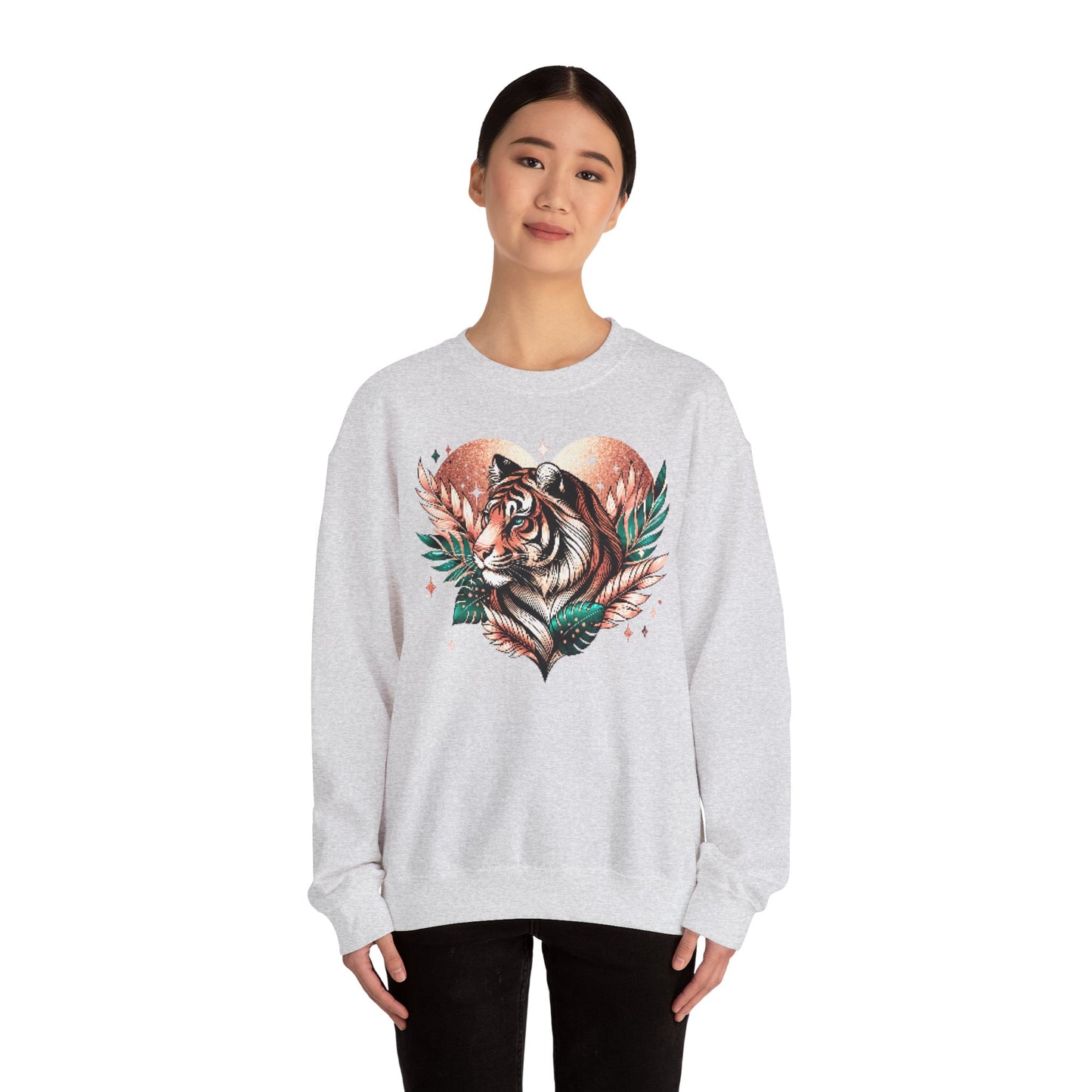 Tiger Pixel Heart Sweatshirt