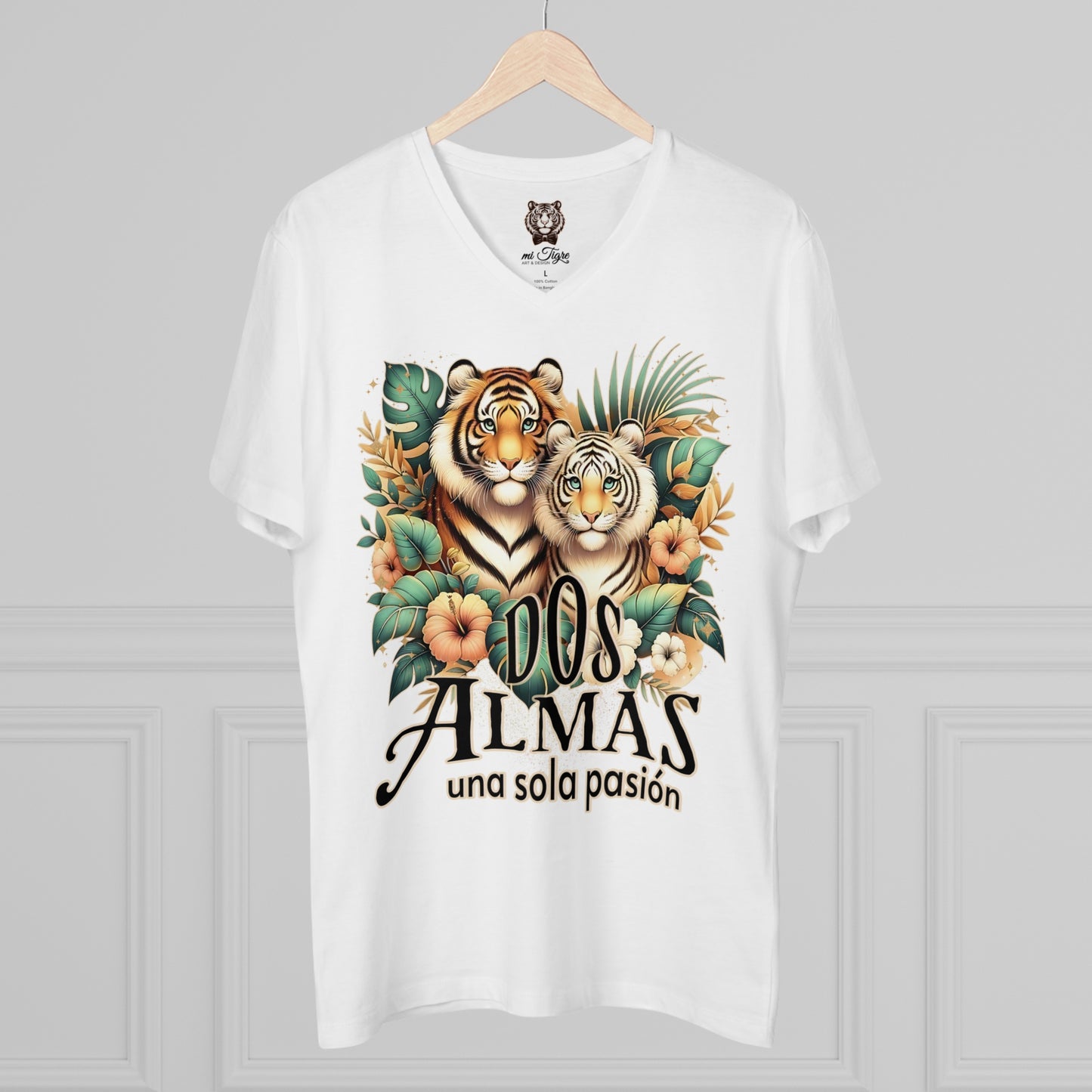 Tigers Love Men’s Presenter V-neck 100% Organic Cotton🐅💕