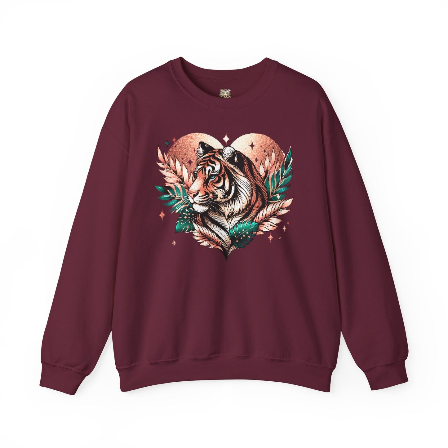 Tiger Pixel Heart Sweatshirt