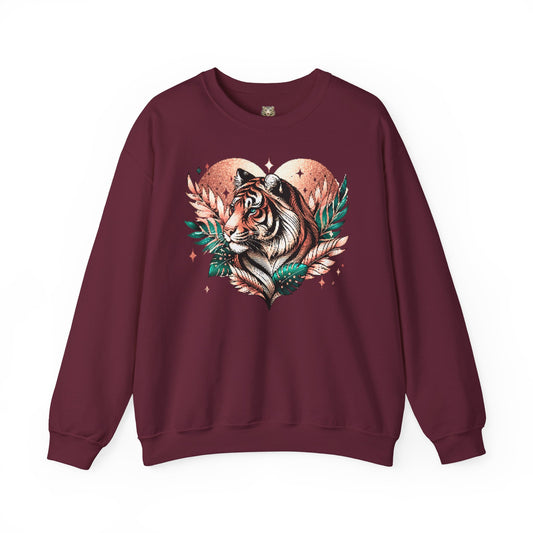 Tiger Pixel Heart Sweatshirt