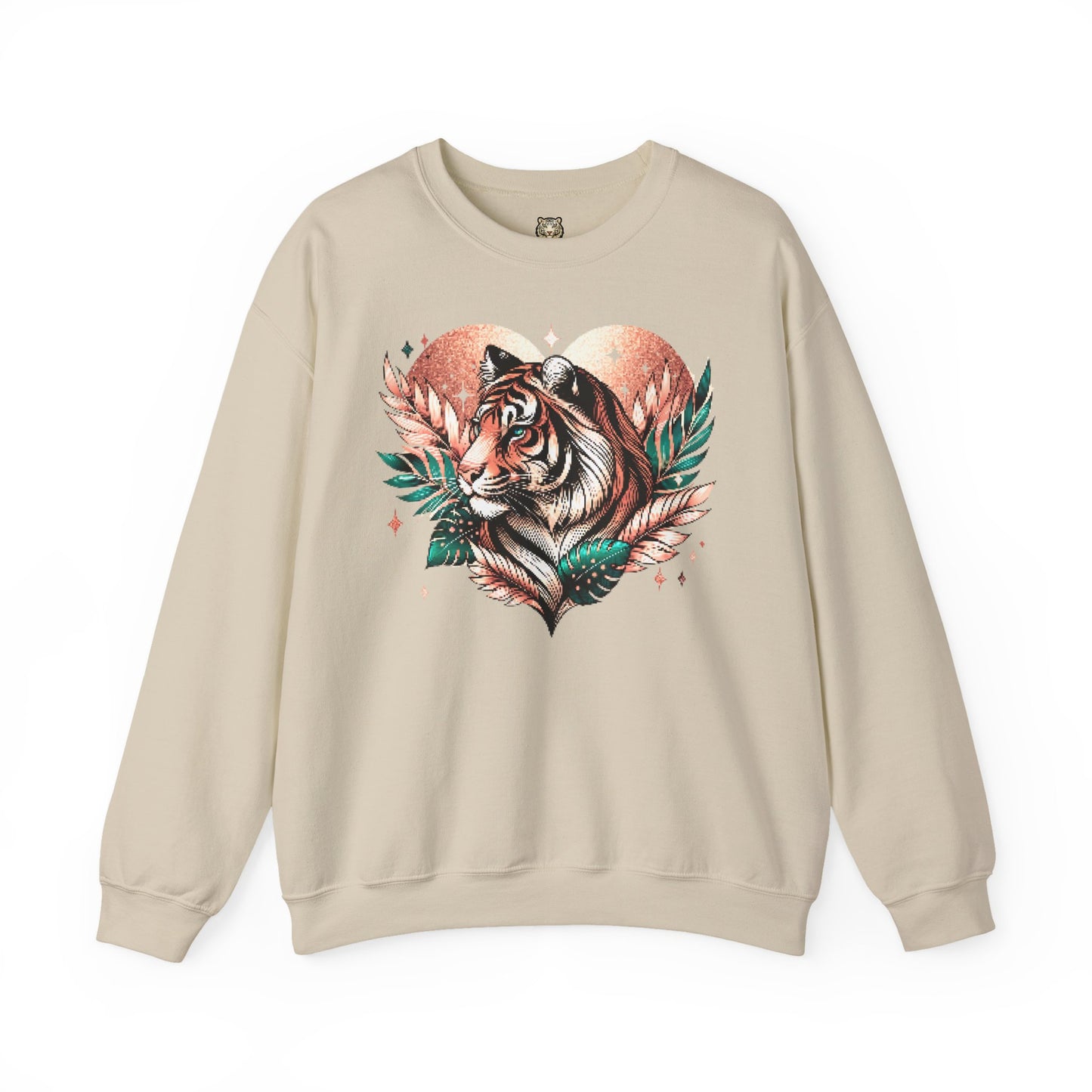 Tiger Pixel Heart Sweatshirt