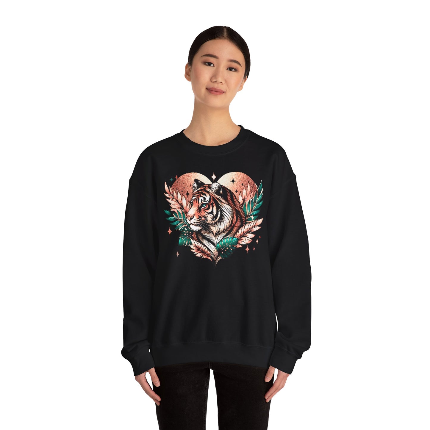 Tiger Pixel Heart Sweatshirt