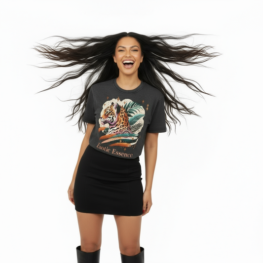 Jaguar Exotic Essence Acid Washed Round Neck Tee