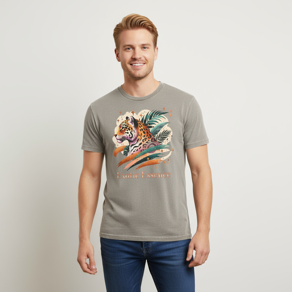 Jaguar Exotic Essence Acid Washed Round Neck Tee