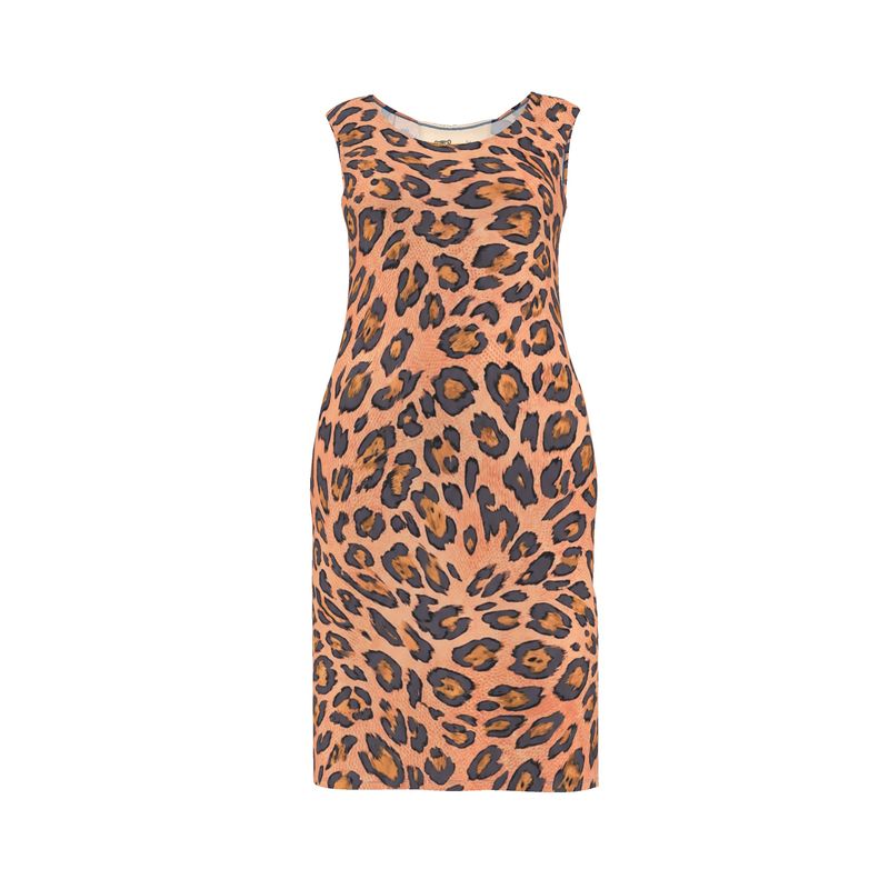 Ti-Guar Fusion Line Bodycon Dress flamingo moss creme
