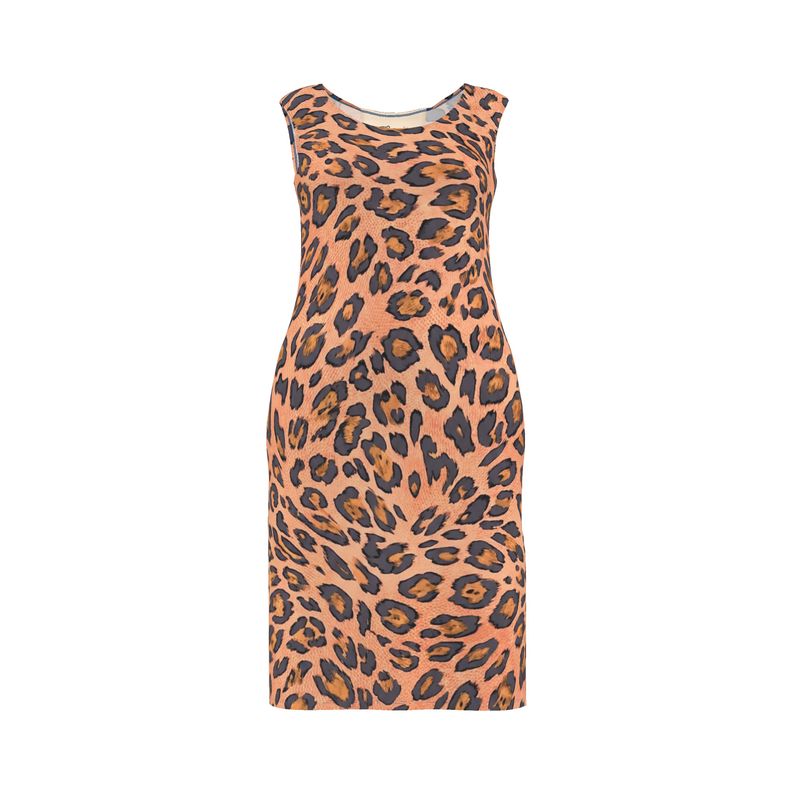 Ti-Guar Fusion Line Bodycon Dress flamingo moss creme