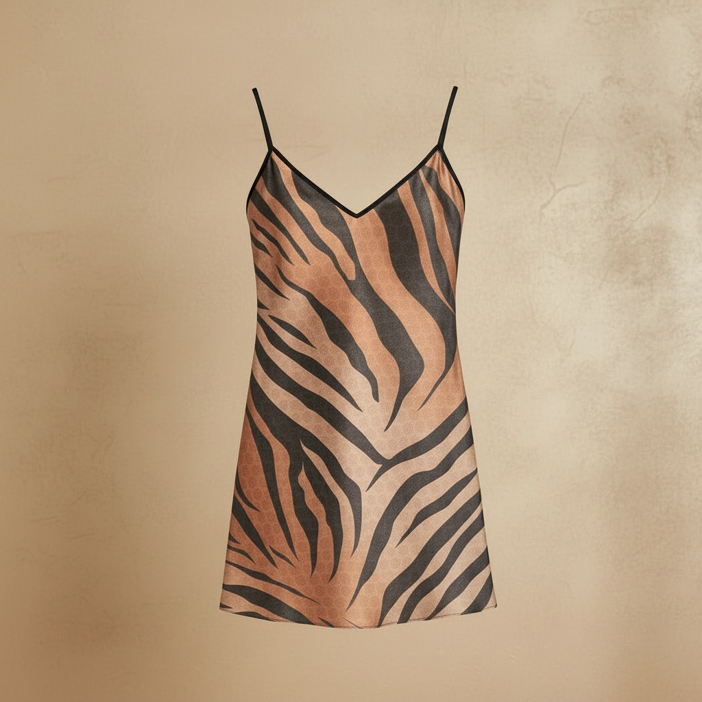 Tiger Stripes & Dots Mini Slip Dress