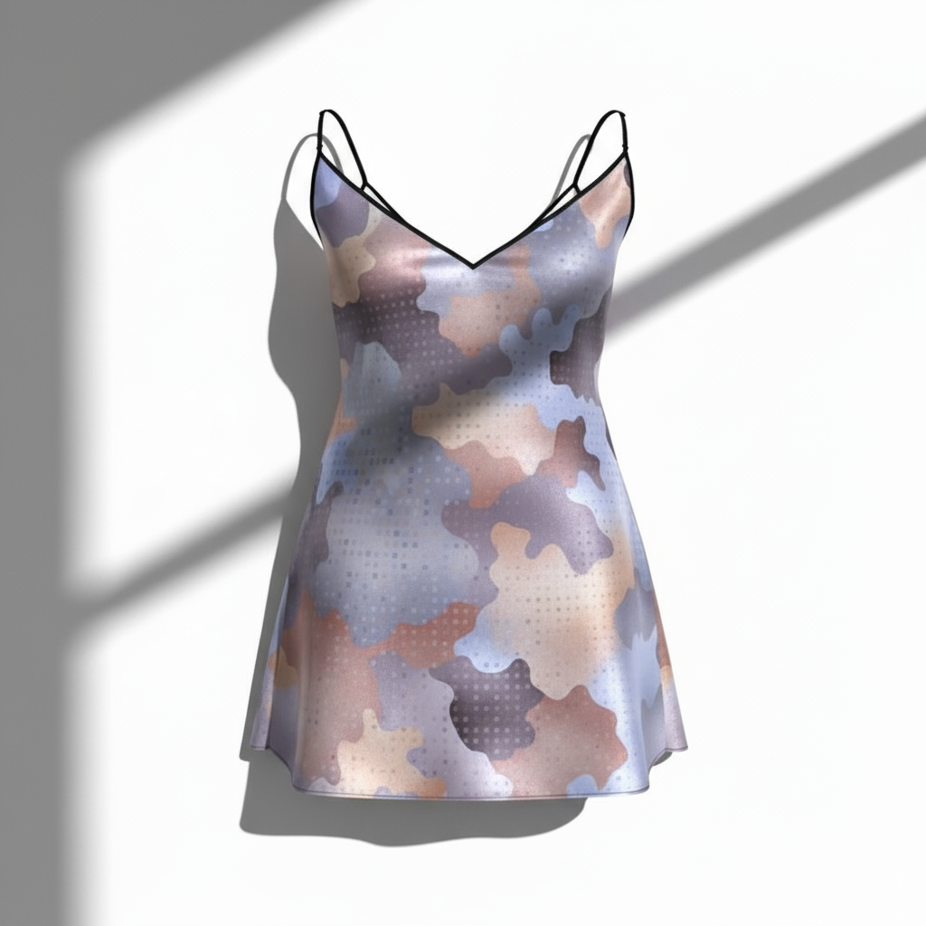 DriftCamo Mini Slip Dress