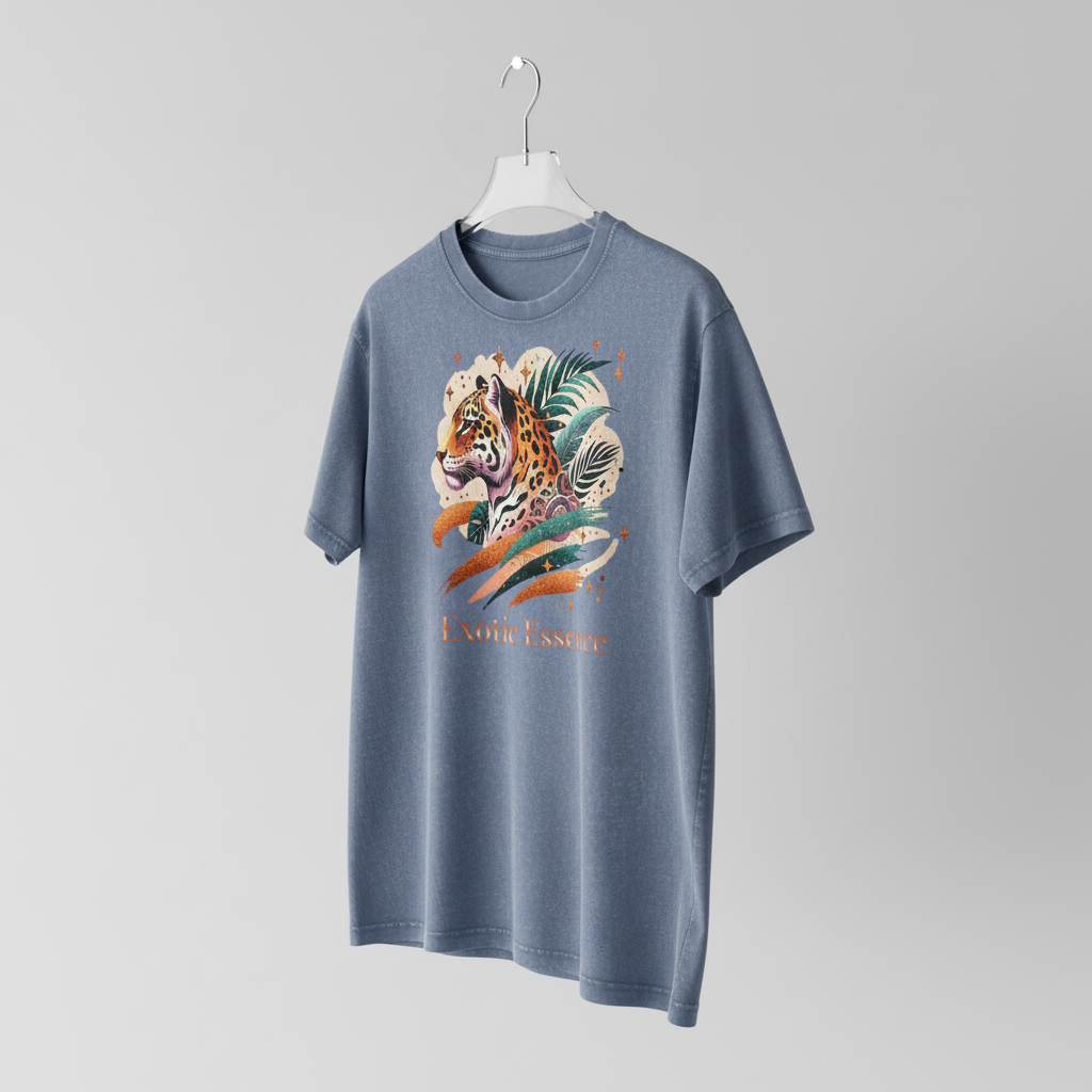 Jaguar Exotic Essence Acid Washed Round Neck Tee