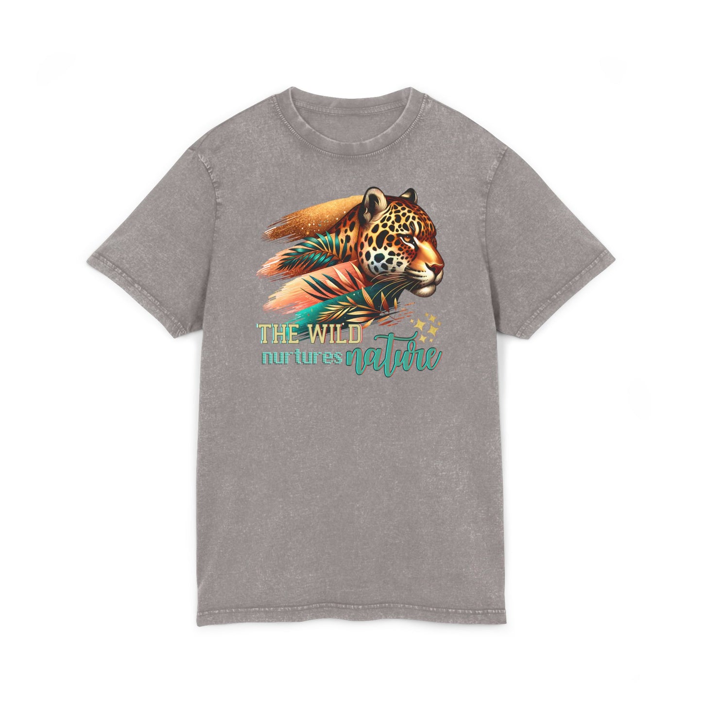 The Wild nurtures Nature Acid Washed Round Neck Tee