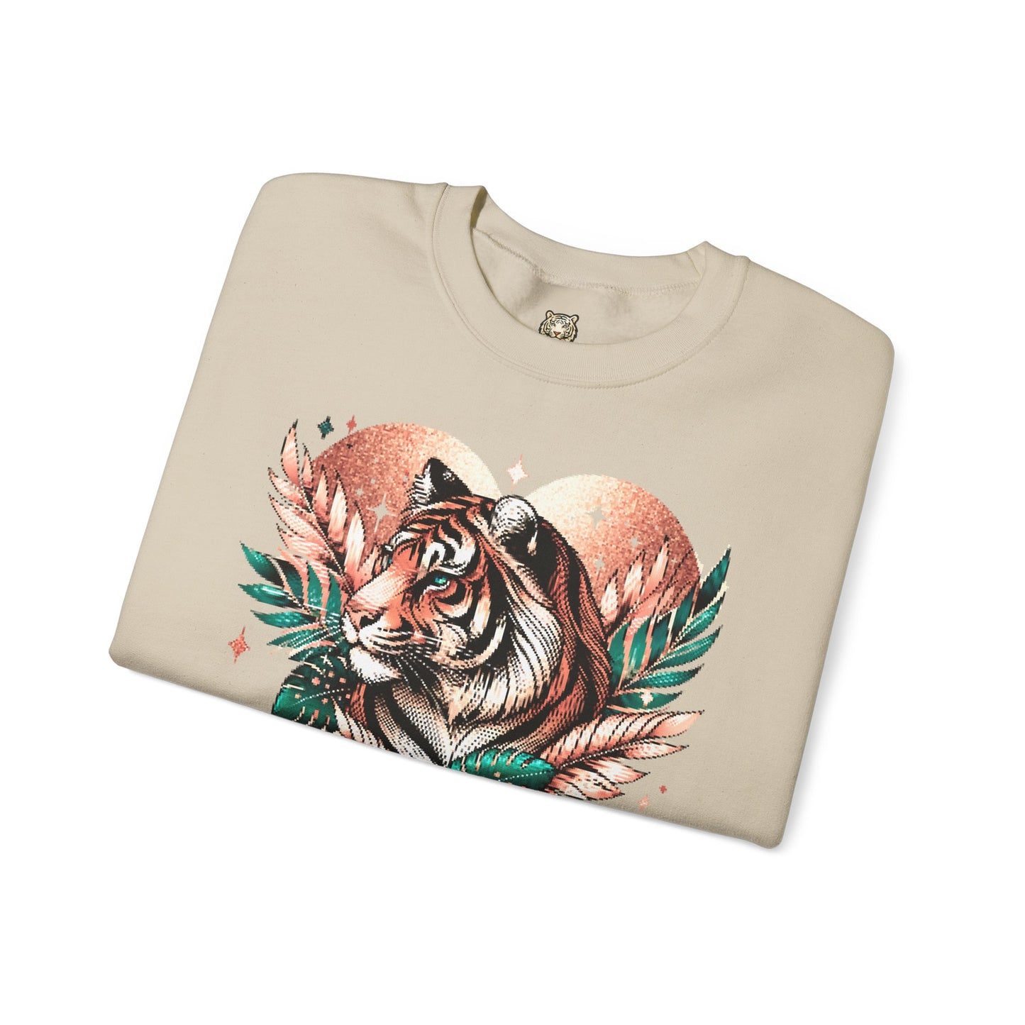 Tiger Pixel Heart Sweatshirt