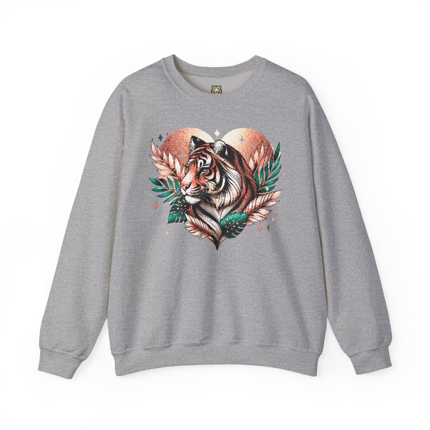 Tiger Pixel Heart Sweatshirt