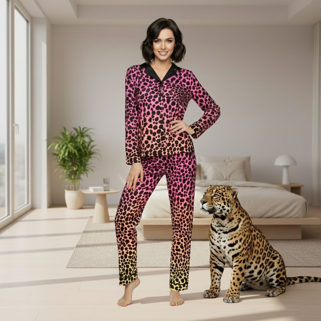 Jaguar de Luxe Satin Pajamas💎🐆