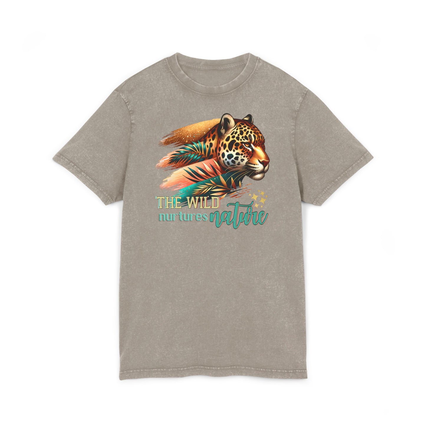 The Wild nurtures Nature Acid Washed Round Neck Tee