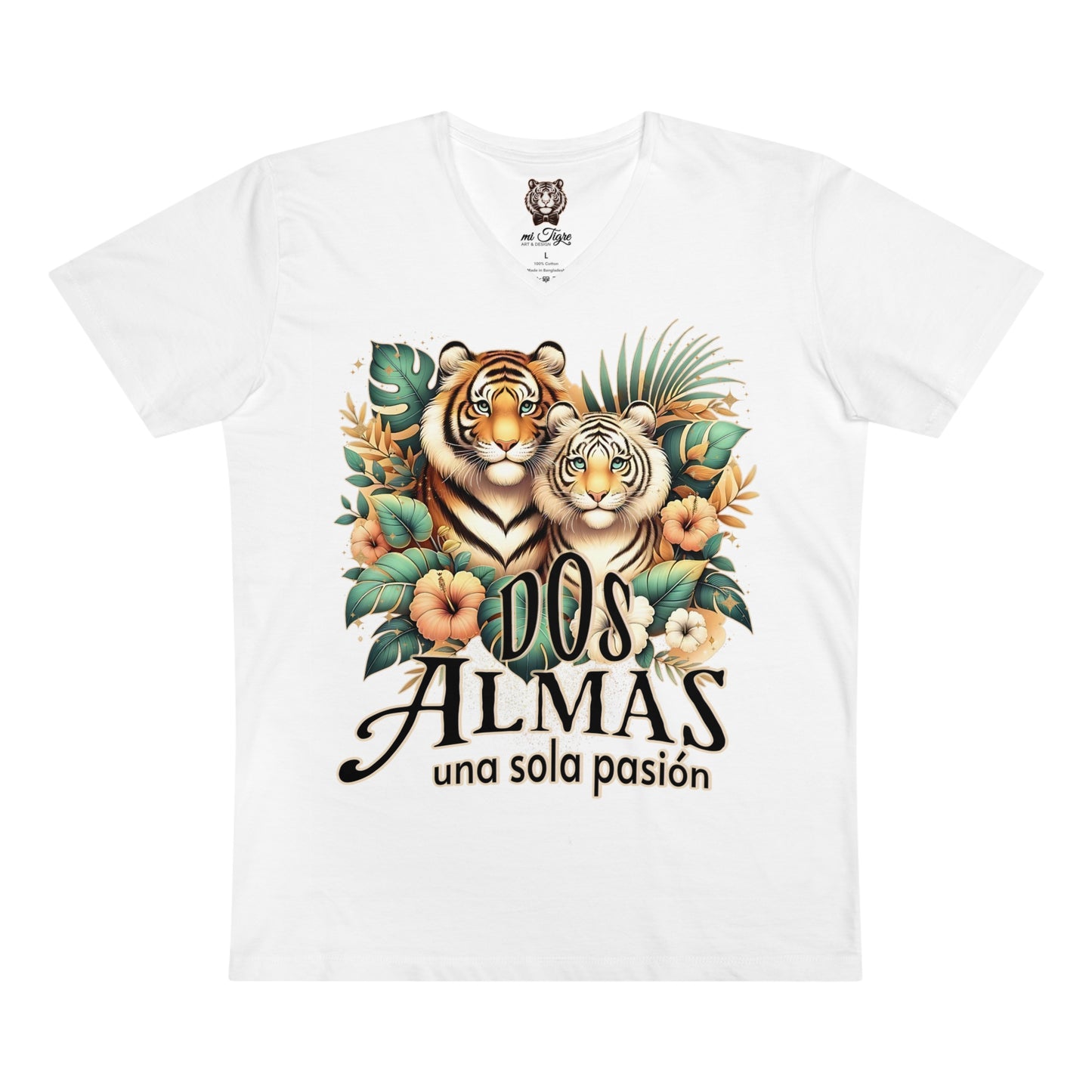 Tigers Love Men’s Presenter V-neck 100% Organic Cotton🐅💕