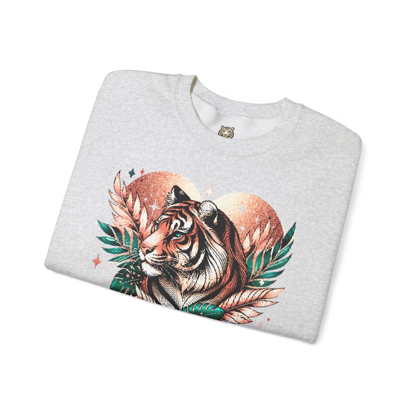 Tiger Pixel Heart Sweatshirt