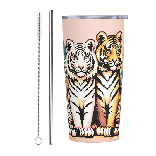 mi Tigre Tiger Love 20oz Stainless Steel Straw Lid Cup
