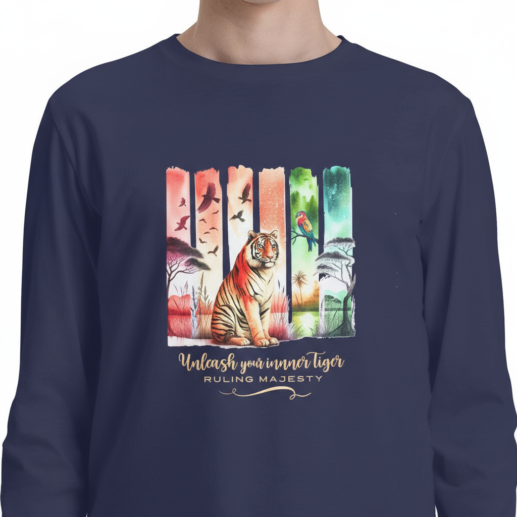 Tigers Majesty Men's Long Sleeve T-Shirts👑🐅
