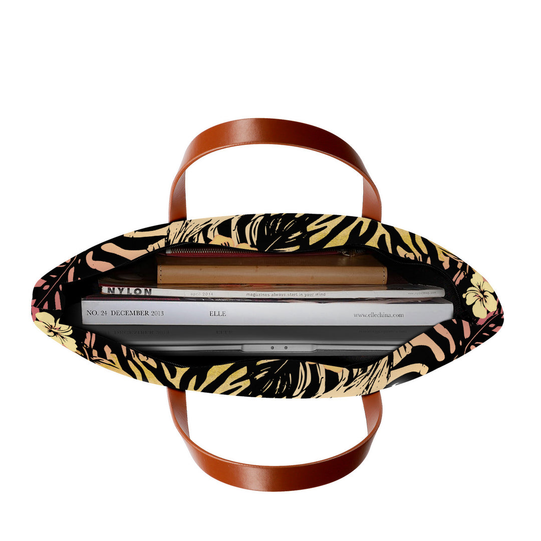 Tigers Secret Garden Cloth Tote Bag