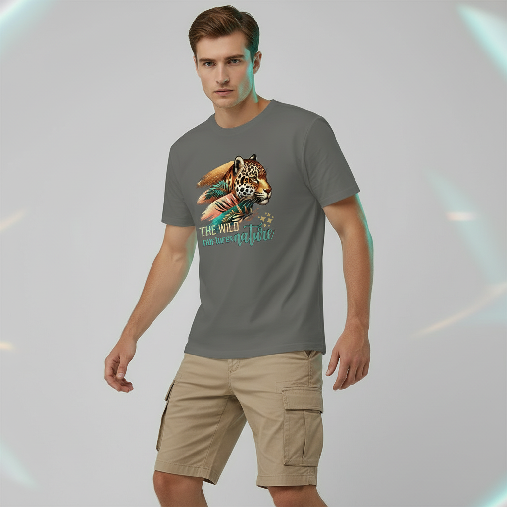 Jaguar Nurtures Nature Men's Cotton Tee💚🐆