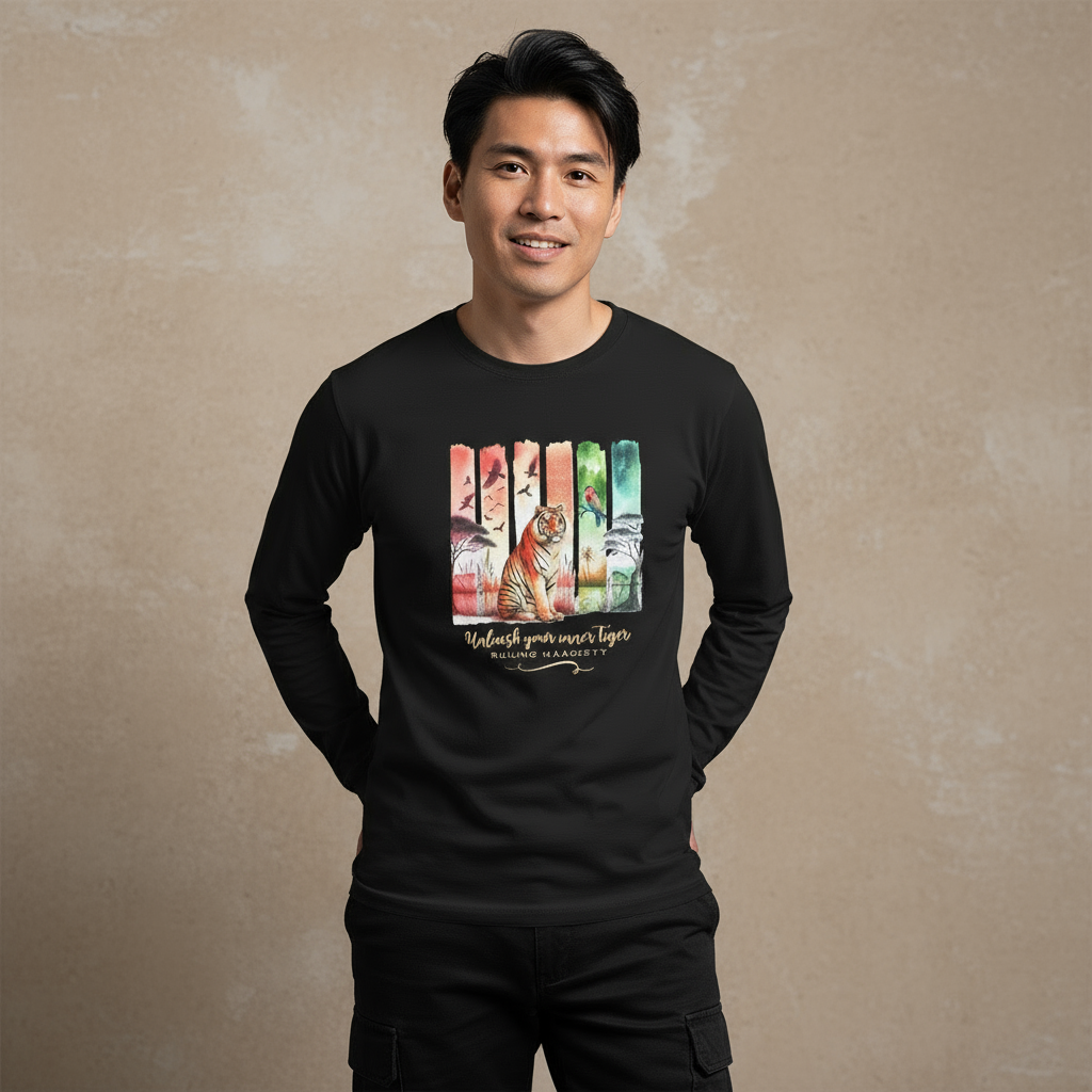 Tigers Majesty Men's Long Sleeve T-Shirts👑🐅