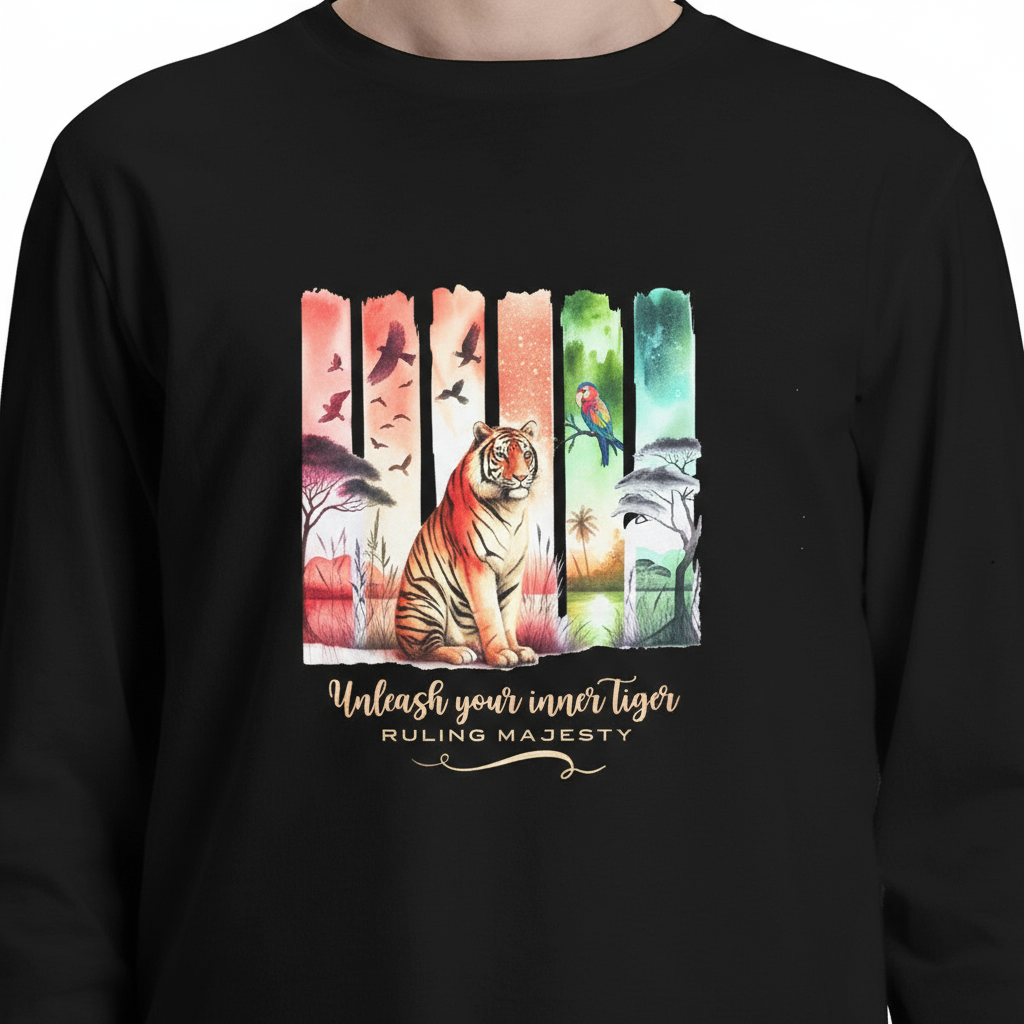 Tigers Majesty Men's Long Sleeve T-Shirts👑🐅