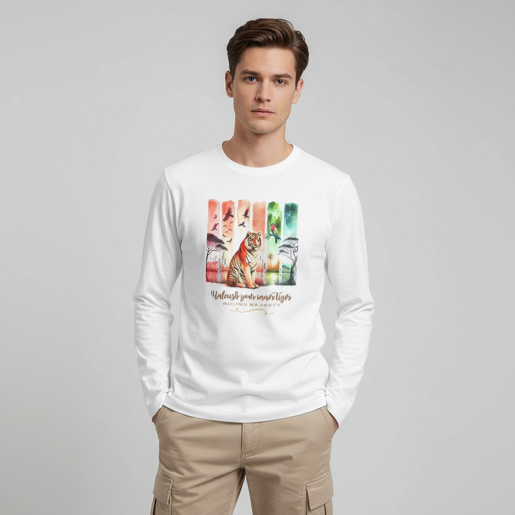 Tigers Majesty Men's Long Sleeve T-Shirts👑🐅