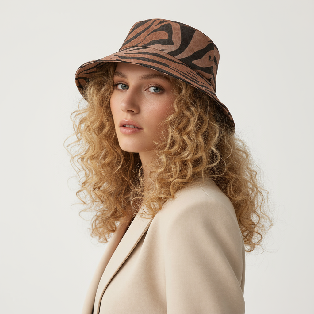 Tiger Stripes & Dots Bucket Fisherman's Hat