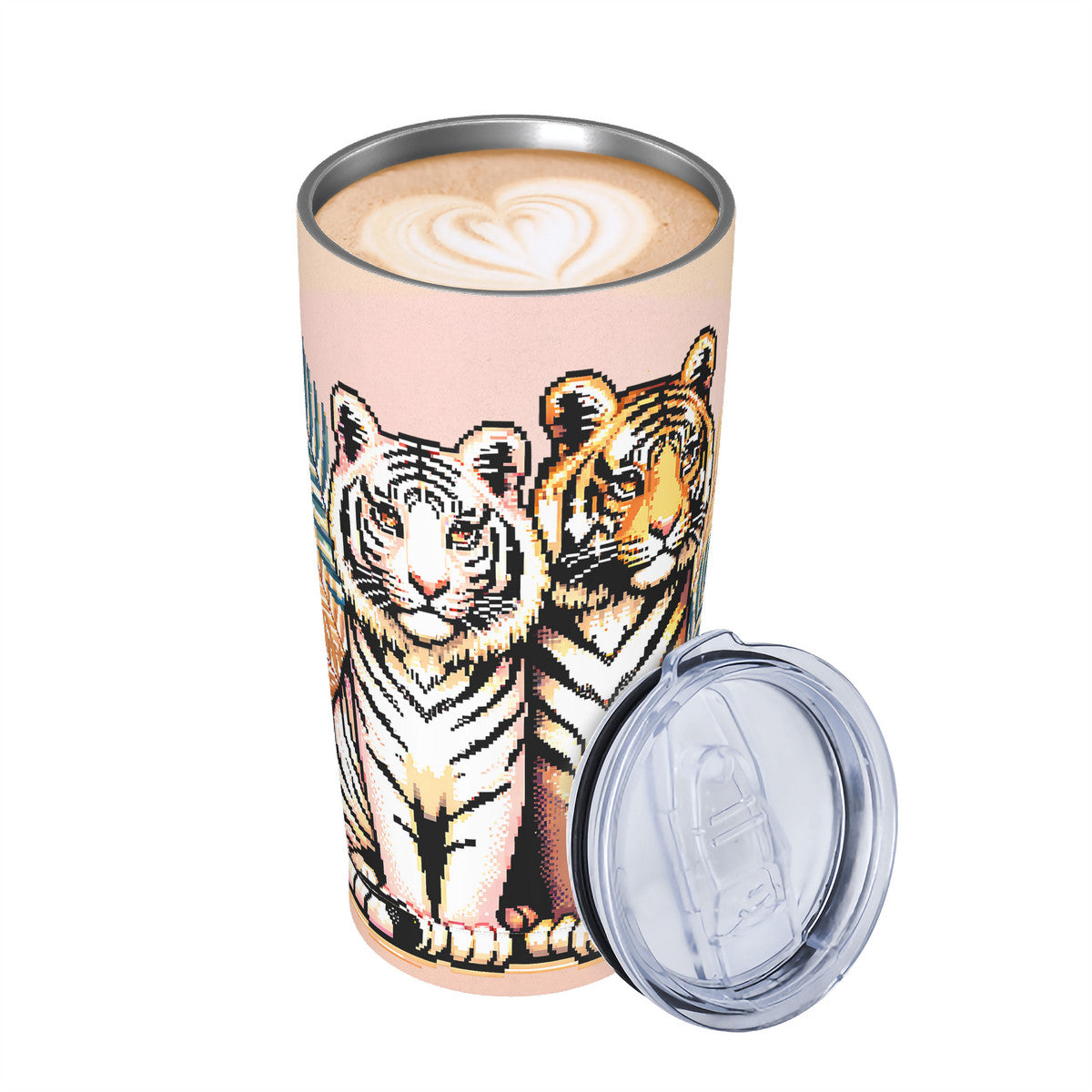mi Tigre Tiger Love 20oz Stainless Steel Straw Lid Cup