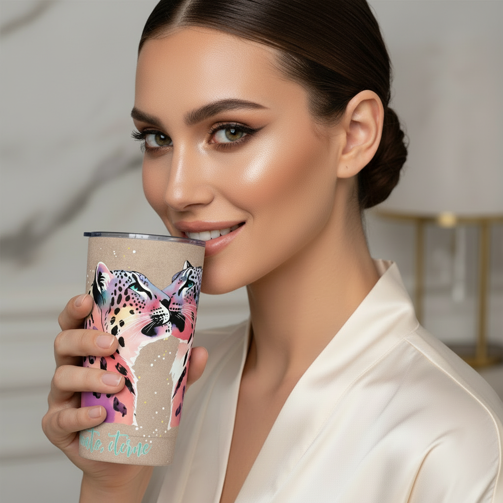 Salvaje Snowleopard Lid Cup 20oz