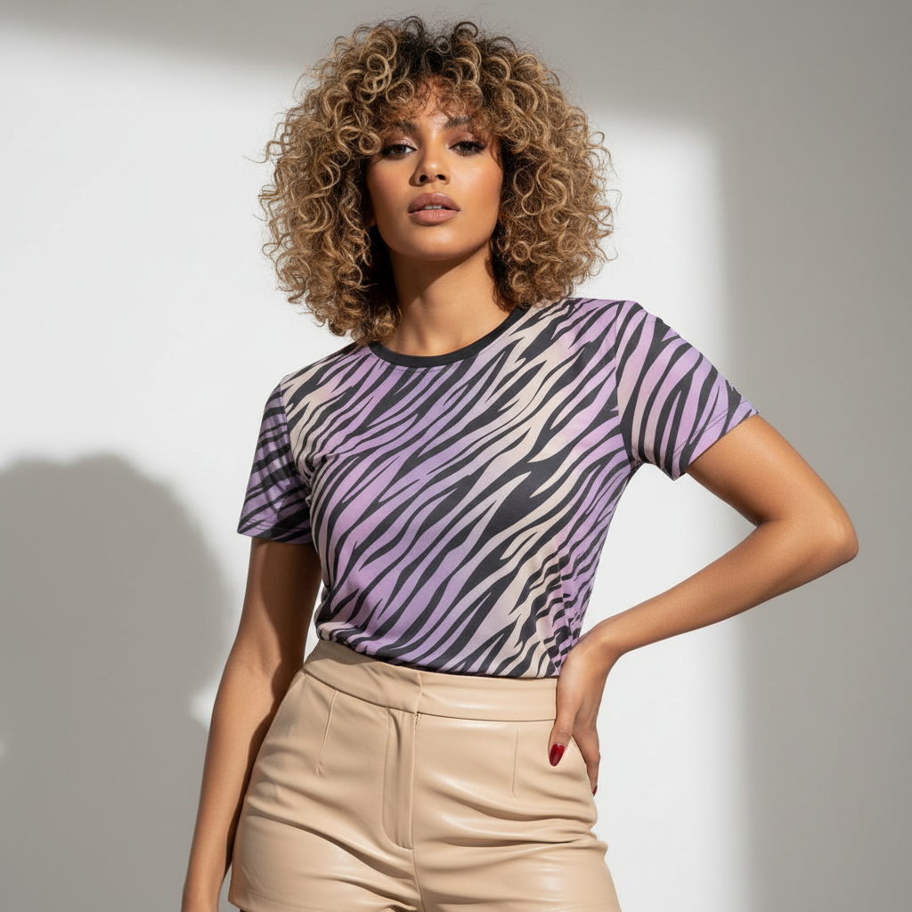 Tiger Roar with Style Women’s T-Shirt orchid