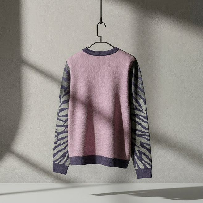 Tigers Essence Knitted Sweater - orchid