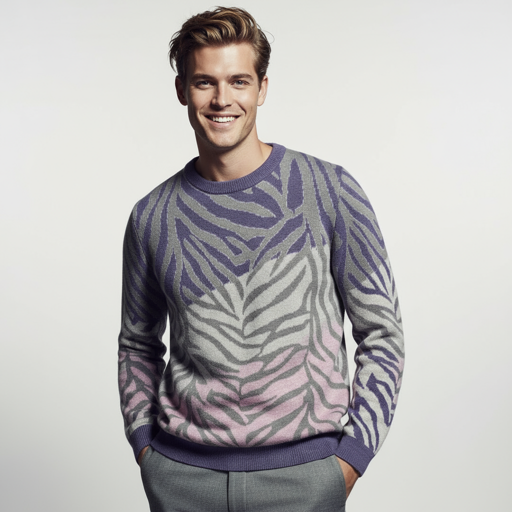 Tigers Essence Knitted Sweater - orchid