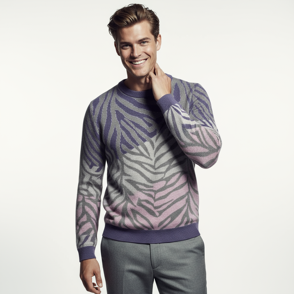 Tigers Essence Knitted Sweater - orchid
