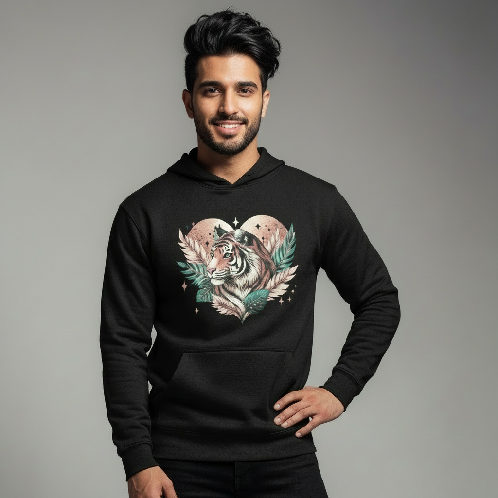 Tiger Pixel Heart Hoodie🐾🐅
