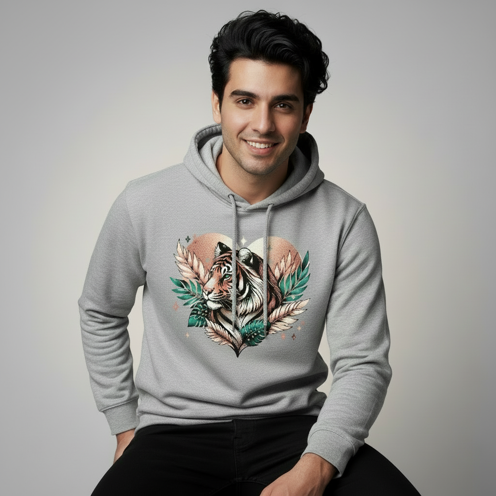 Tiger Pixel Heart Hoodie🐾🐅